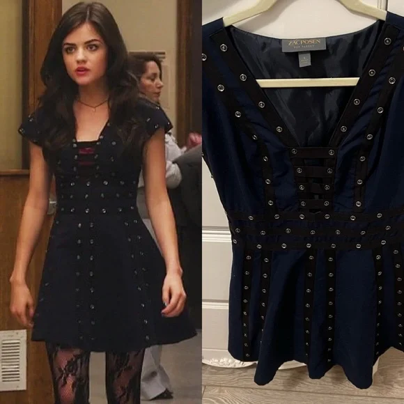 Aria Montgomery PLL Zac Posen For Target Snap Button Dress